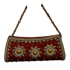 SOLD. Elegant Red Beaded Clutch